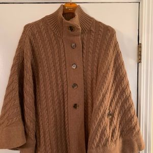 Beretta beige cable poncho